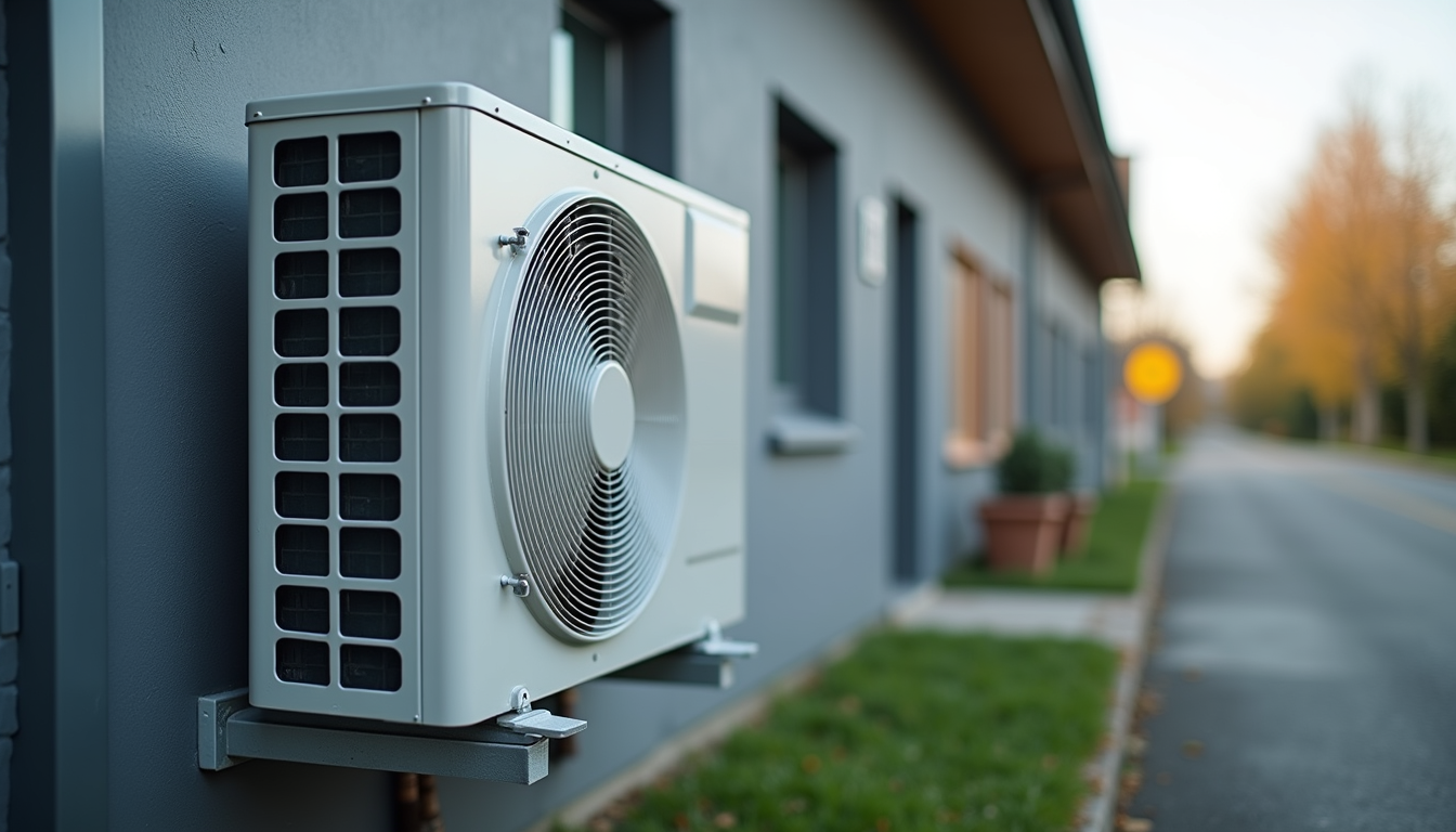 Commercial heat pump installation